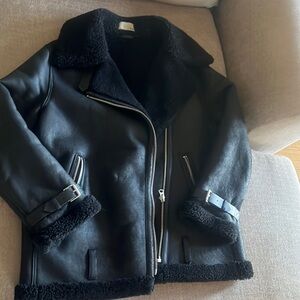 100% Genuine Leather Shearling Coat from Aritzia